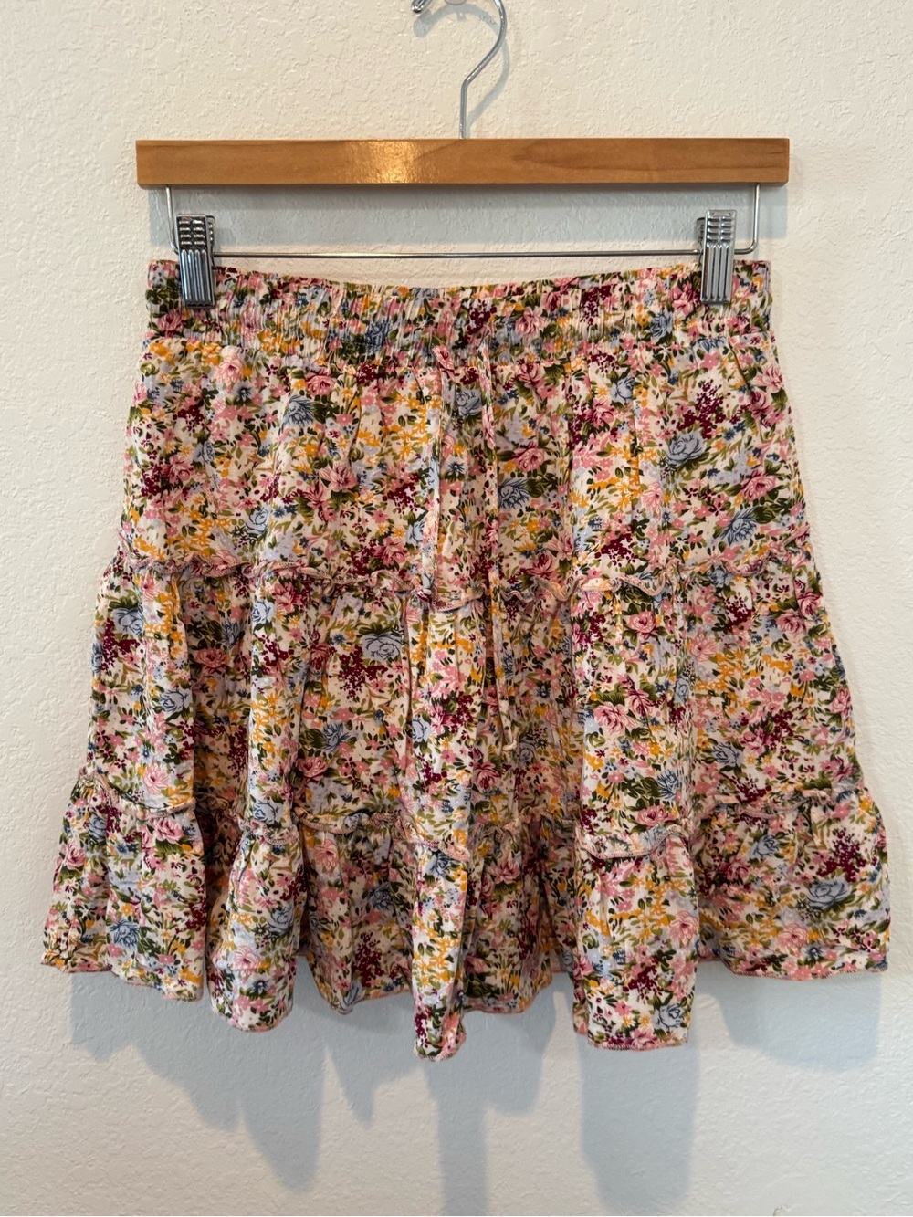 Alelly Floral Mini Skirt Pink & Multicolor Small